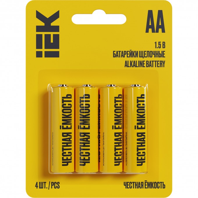 Батарейка щелочая IEK Alkaline Optima LR06/AA (4шт/блистер) ABT-LR06-OP-L04 Батарейка щелочая IEK Alkaline Optima LR06/AA (4шт/блистер) ABT-LR06-OP-L04