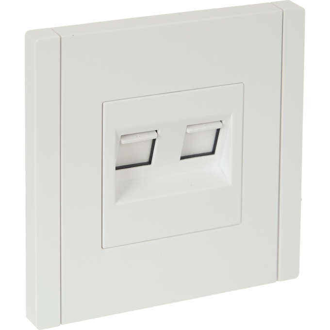 Двойная розетка RJ11+RJ45 IEK FORTEPIANO категория 5E FP235 белый FP-KT20-O-1-K01