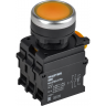 Кнопка с подсветкой и фиксацией IEK MASTER MI-BT60-11TD-3-11-K05 d=22мм 1NO+1NC жёлтая MI-BT60-11TD-3-11-K005