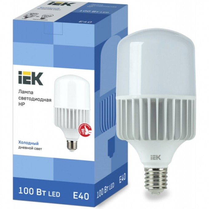 Лампа светодиодная IEK HP 100Вт 230В 6500К E40 - LLE-HP-100-230-65-E40
