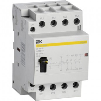 Модульный контактор с ручным управлением IEK КМ25-40МР AC KARAT Модульный контактор с ручным управлением IEK КМ25-40МР AC KARAT