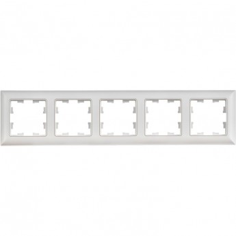 Рамка 5-местная IEK BRITE BR-M52-12-K91 РУ-5-БрАБ арктич. бел./белый Рамка 5-местная IEK BRITE BR-M52-12-K91 РУ-5-БрАБ арктич. бел./белый