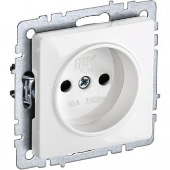 Розетка 1-местная без заземления без защитных шторок IEK BRITE 10А РС10-1-0-БрБ белый - BR-R10-10-K01 Розетка 1-местная без заземления без защитных шторок IEK BRITE 10А РС10-1-0-БрБ белый - BR-R10-10-K01