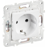 Розетка IEK SKANDY SK-R06W с заземлением с защитными шторками 16А арктический белый SK-R14-16-1-K01