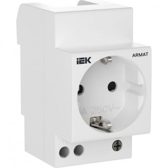 Розетка на DIN-рейку IEK ARMAT AR-SOD-G-GND-S-016 16А 45мм с заземлением с защитными шторками