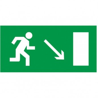 Самоклеящаяся этикетка IEK 100х50мм "Направление к эвакуационному выходу направо вниз" - YPC30-105NEV-NAPRVN Самоклеящаяся этикетка IEK 100х50мм "Направление к эвакуационному выходу направо вниз" - YPC30-105NEV-NAPRVN