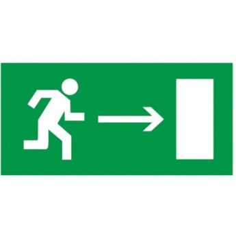 Самоклеящаяся этикетка IEK 100х50мм "Направление к эвакуационному выходу направо" - YPC30-105NEV-NAPR Самоклеящаяся этикетка IEK 100х50мм "Направление к эвакуационному выходу направо" - YPC30-105NEV-NAPR